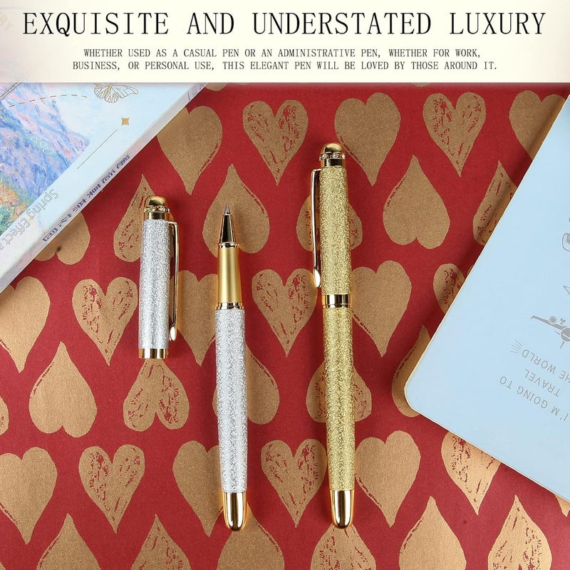 BOCIYER Rollerball Liquid Ink Pens,Best Luxury Ball Pen Gift Set for Women,Black Ink Fancy Pen Refillable for Executive Office,Professional,pretty pens,cool pens,Nice cute Designer Pens(Purple) - Image 4